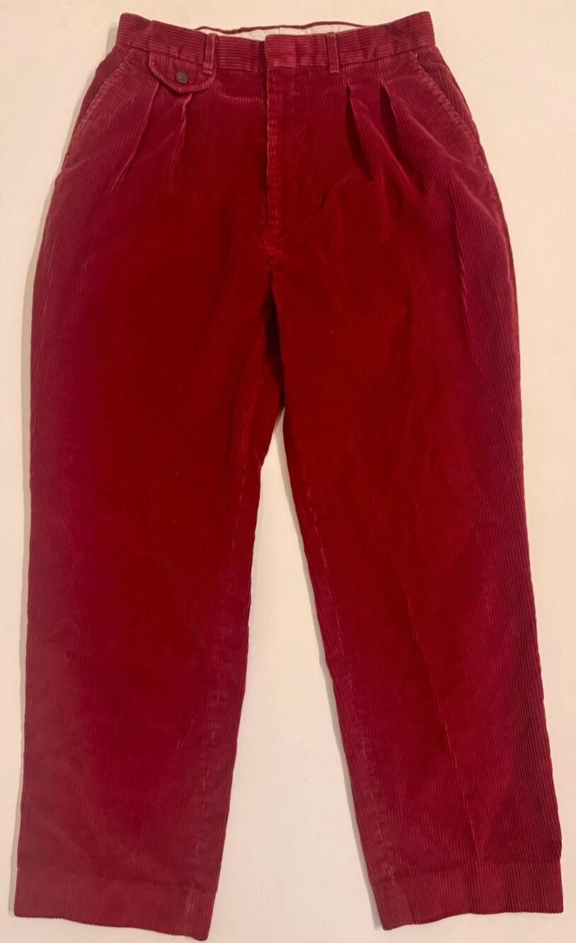 Vtg Eddie Bauer Women's Red Corduroy Pants Size 28 Straight Leg